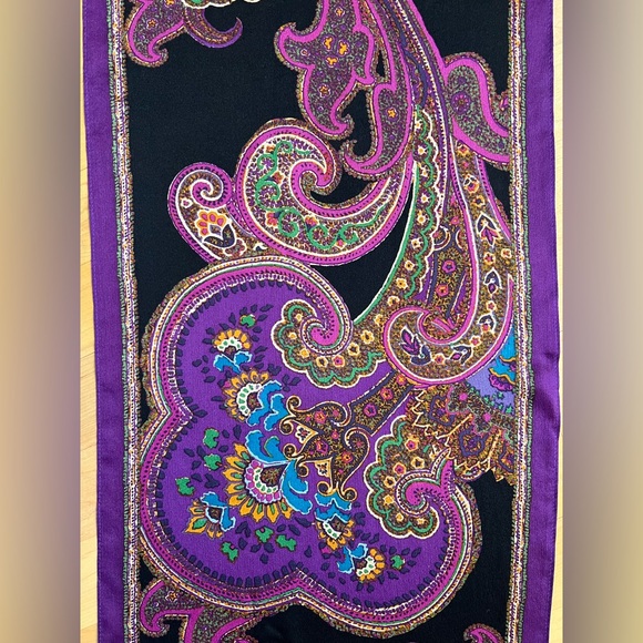 🍆Lightweight Paisley Oblong Scarf by Lauren Ralph Lauren | Sonia - Picture 10 of 17